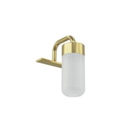 Lyra lampe ø4 cm til spejle med lysstyring, messing, sort mat 